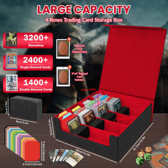AOBOPLE storage box open with decks reveals ample organized space