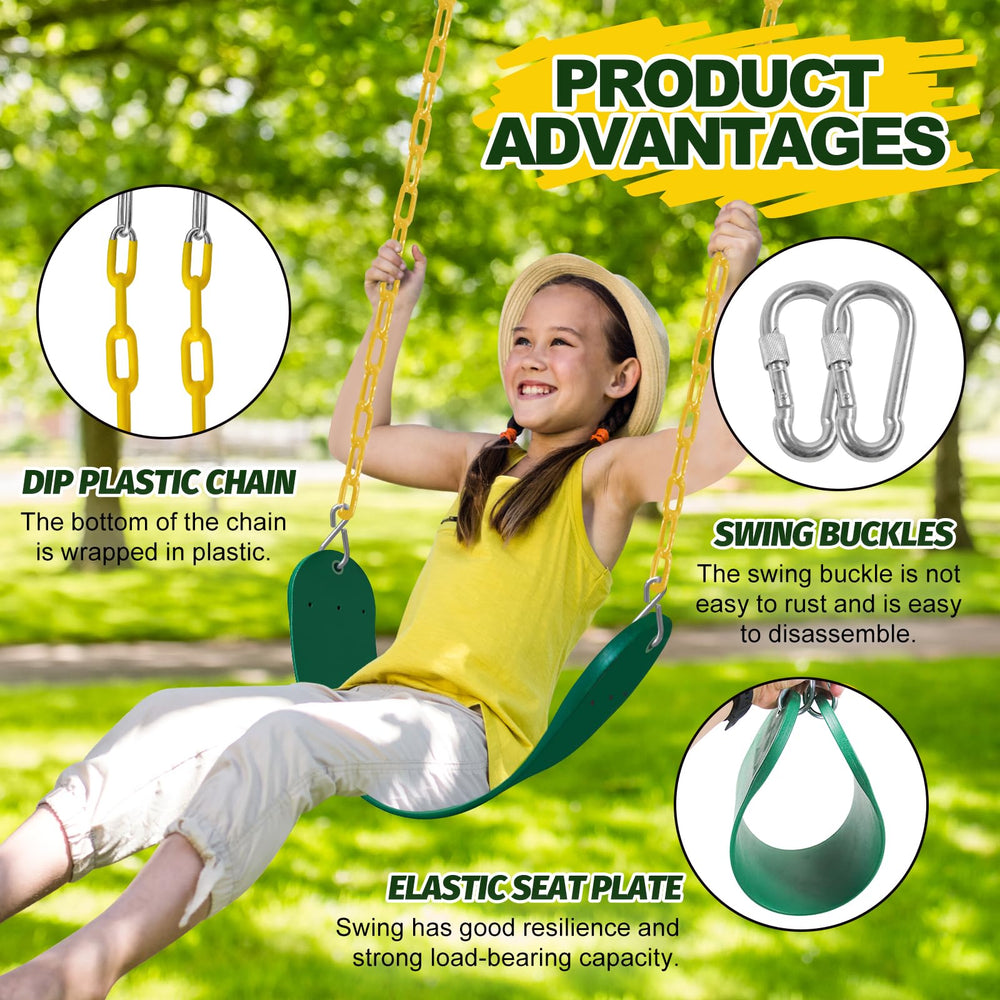 AOBOTE durable S-hooks ensure secure swing connections.