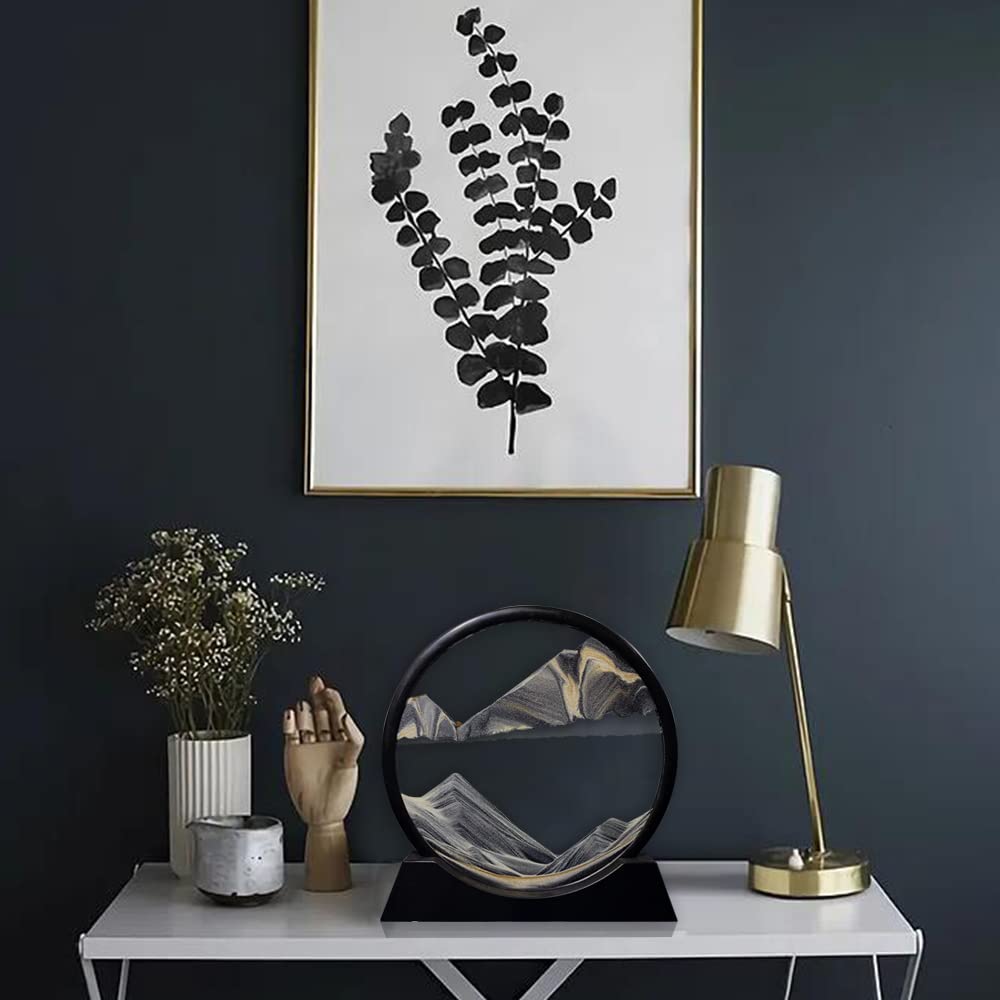 Aoderun 7-inch deep-sea sandscape promotes calm in home office.