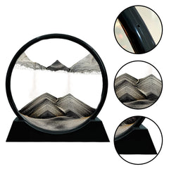 Aoderun moving sand art on a tidy desk setup for home use.