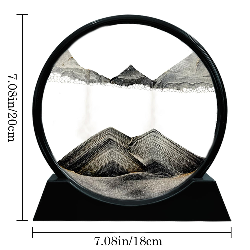 Aoderun round glass sand picture offers a mesmerizing 3D flow.