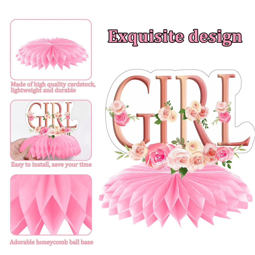 Aodocuto pink baby shower prop display suitable for photos and table decor