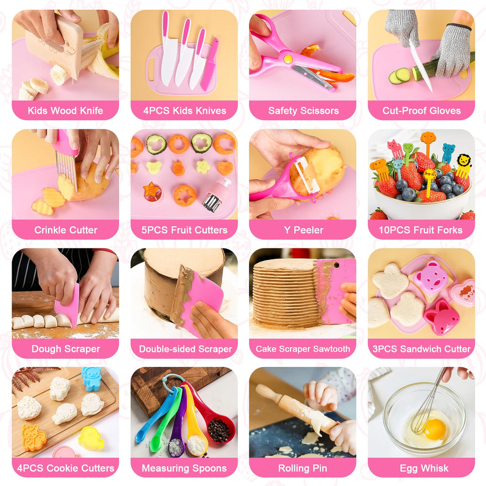 Aojieni cutting board aids little cooks in prep tasks.