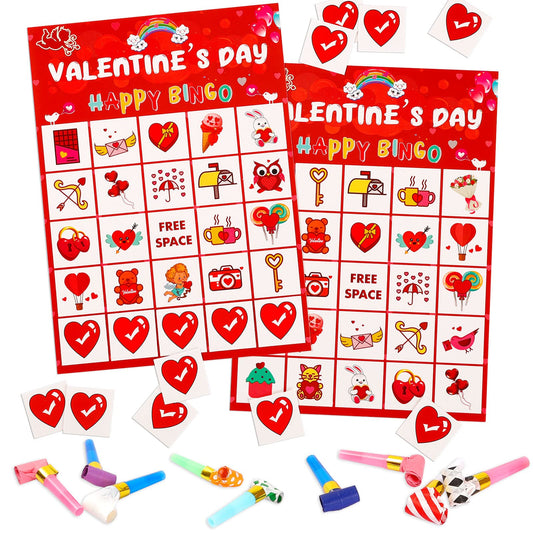 AOJOYS valentines bingo cards with playful patterns boost classroom fun.