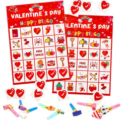 AOJOYS valentines bingo cards with playful patterns boost classroom fun.