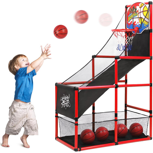 AOKESI arcade basketball hoop set, durable for indoor or outdoor play