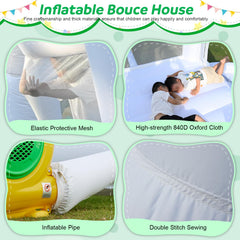 AONESY White Bounce House blower connection detail highlighting quick setup