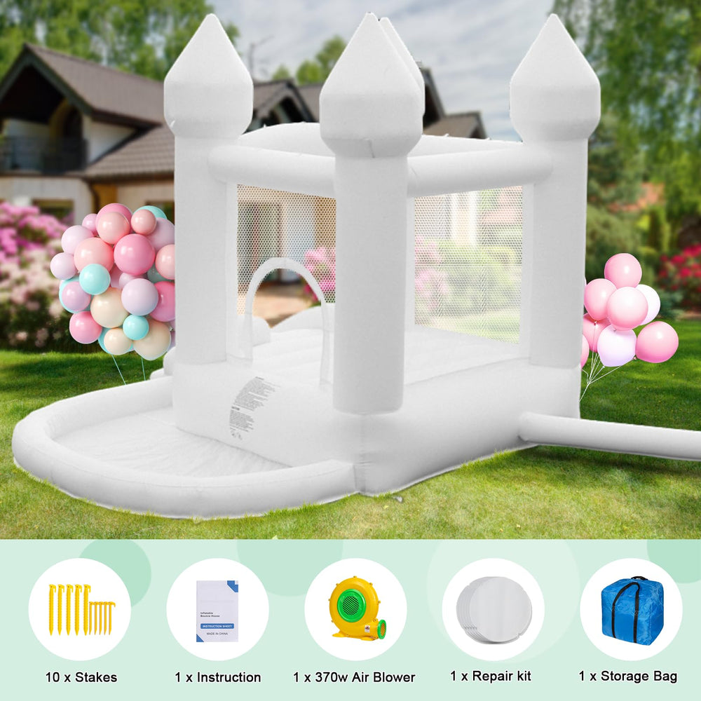 AONESY White Bounce House decor-ready option for parties and weddings