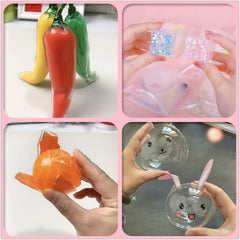 AooeDomi Nano Tape Bubble Kit ice cream cups with cream glue for pretend treats.