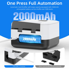 Aooello shuffler handling 1-2 decks quickly and quietly