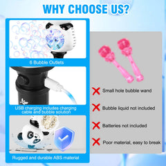Aooess USB rechargeable bubble wand provides hours of play