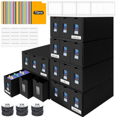 Aopule 10800-card storage box assembly keeps large collections organized and accessible.