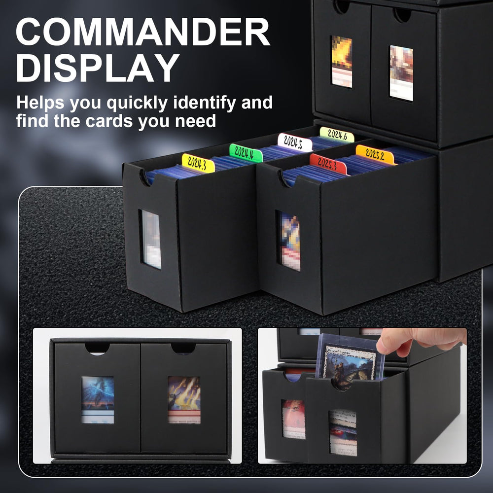 aopule drawer style storage for customizable organization of cards