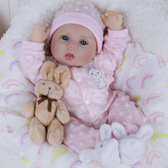 Aori 2.0 lifelike doll face close-up showing realistic features for nurturing play