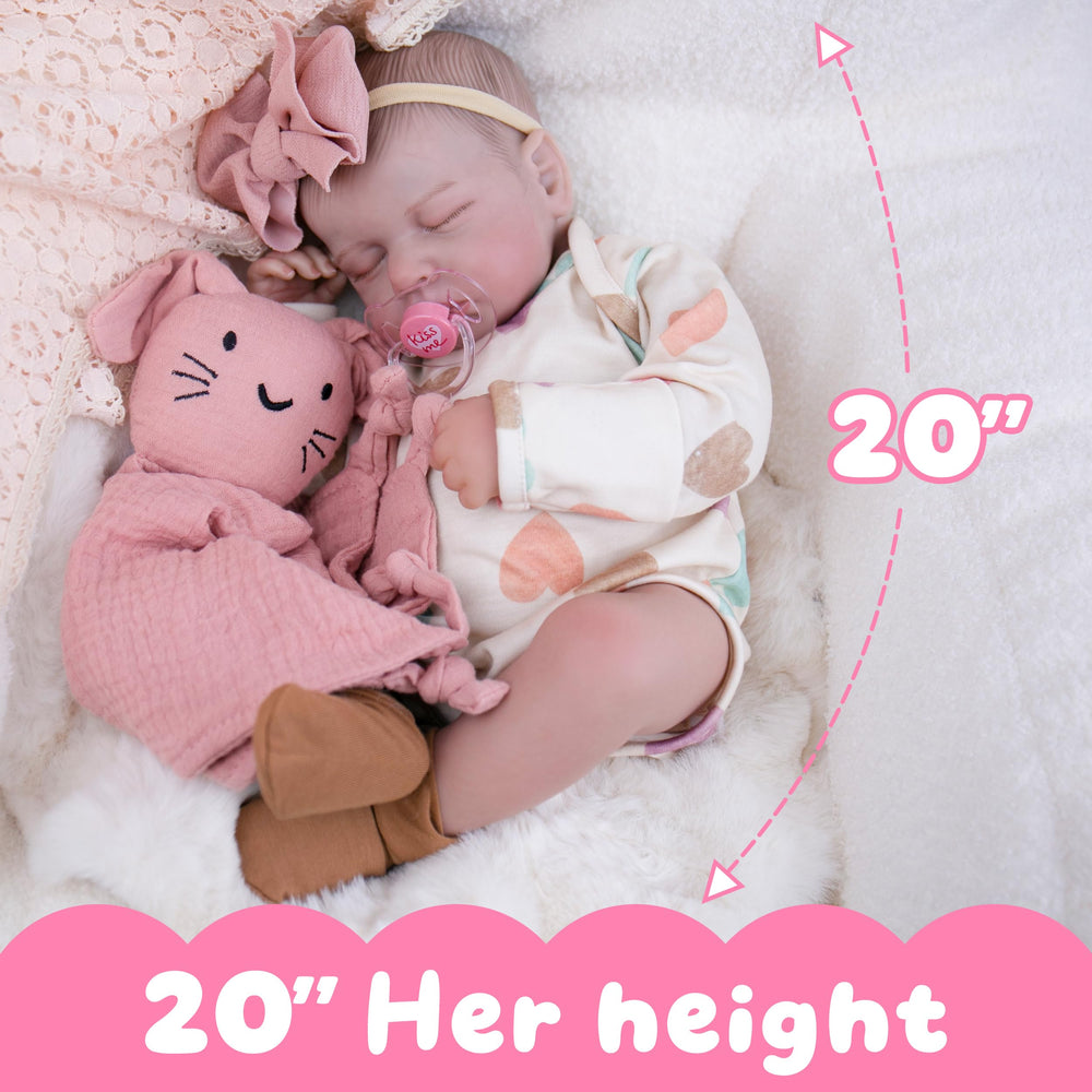 Aori 2.0 doll with plump cheeks and tiny fingers for realistic care play