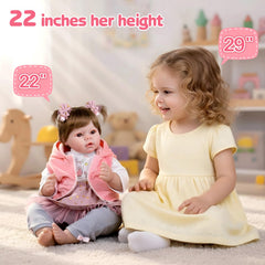 Aori baby doll accessories set including pacifier bottle and diaper