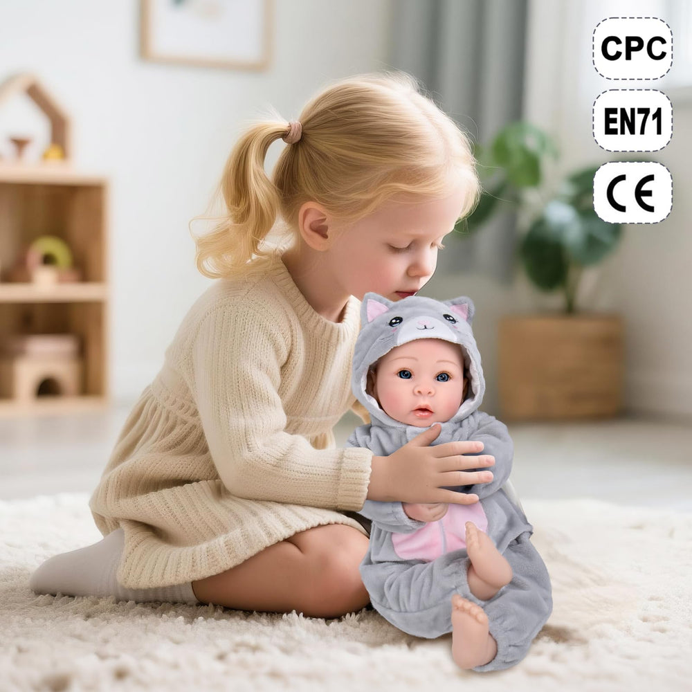 Aori doll outfit and accessories enable quick dress-up play sessions.