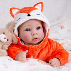 Aori 17-inch doll body close-up showing soft, durable vinyl for safe playtime.