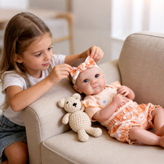 Aori bow headband for reborn dolls, adds a sweet finishing touch.