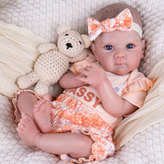 Aori floral pants for 17-20 inch reborn dolls, comfortable daily wear.