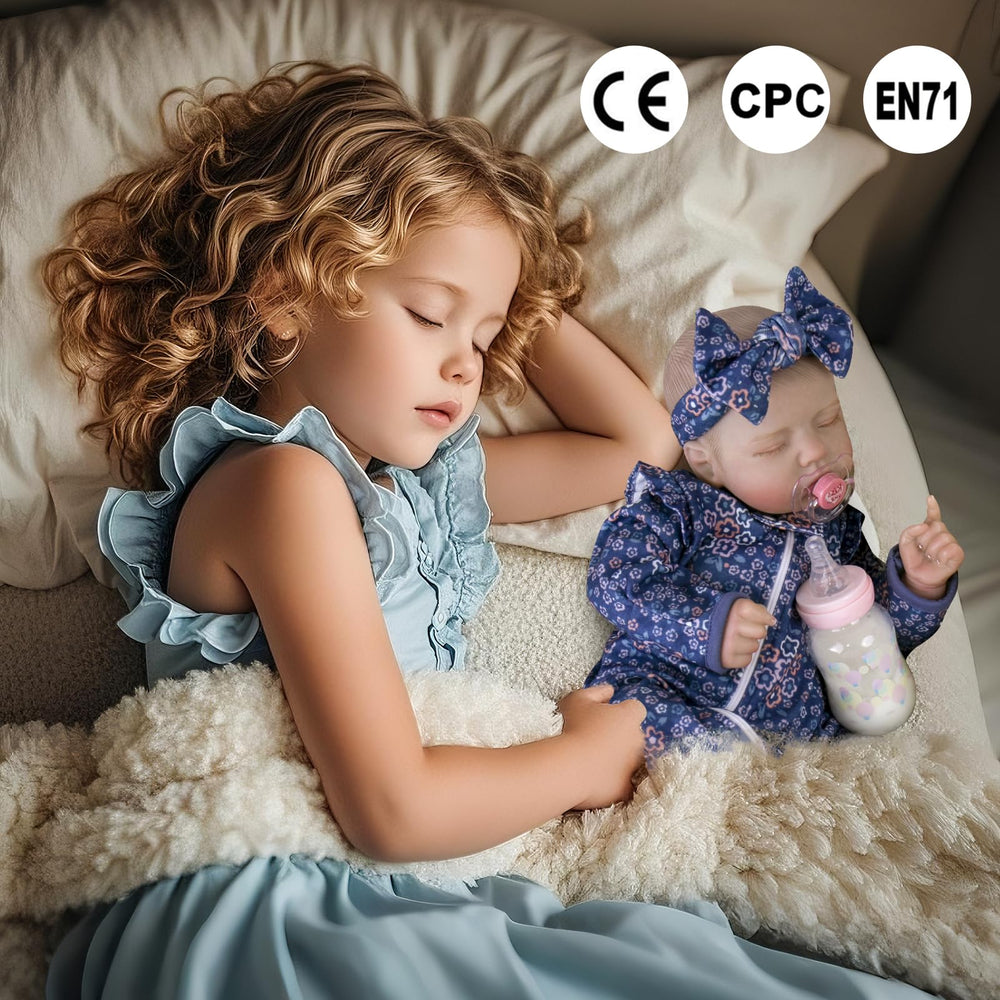 Aori lifelike doll showing hand-painted blushing and long eyelashes for realism