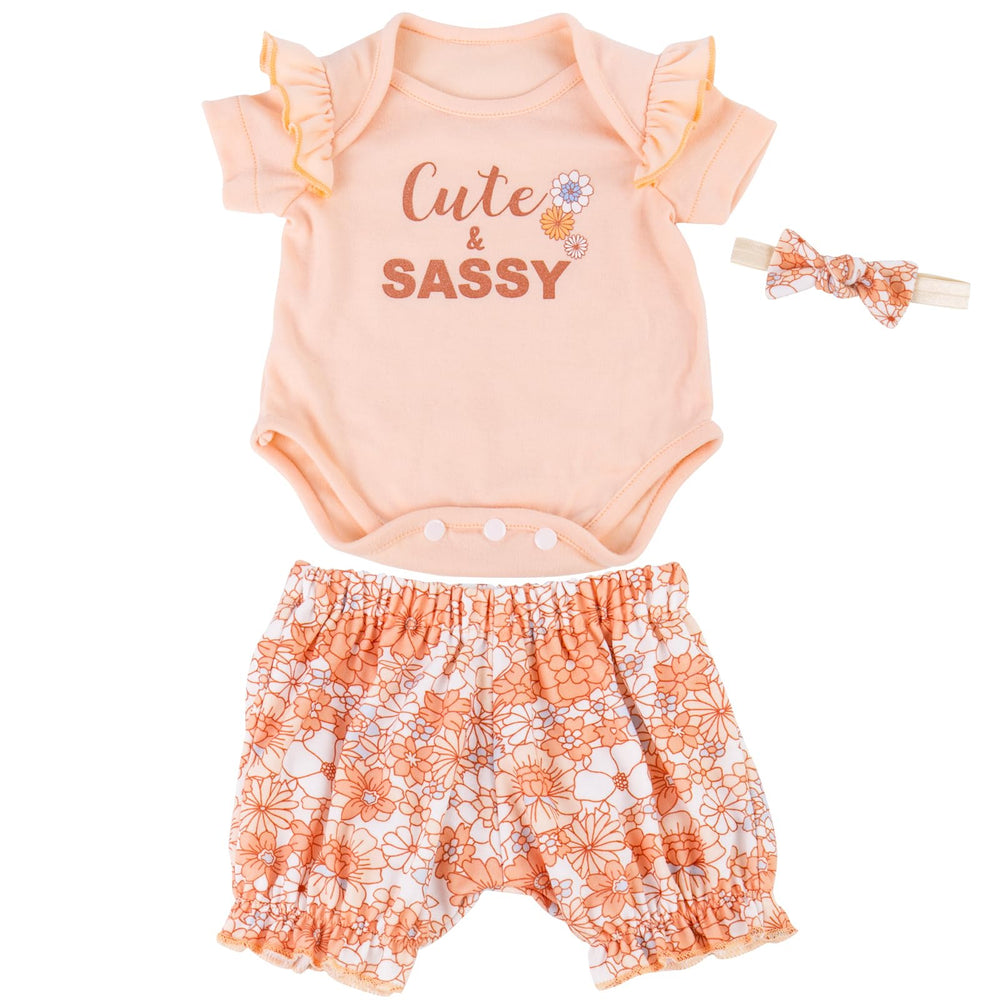 Aori pink onesie for 17-20 inch reborn dolls, easy dressing and soft fabric.