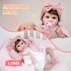 Aori Reborn 22in doll with magnetic pacifier for immersive play