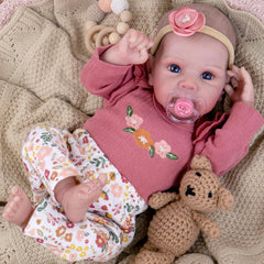 Aori Reborn baby doll face with hand-painted blush and lashes.