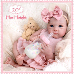 Aori doll includes feeding kit for realistic daily routines during play.