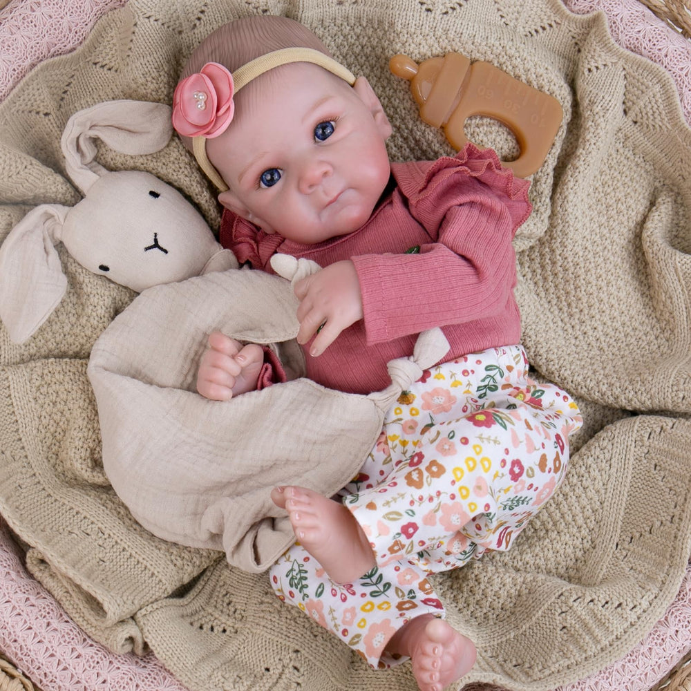 Aori Reborn doll head with realistic hair details for lifelike charm.