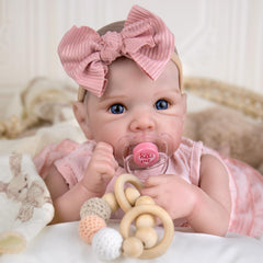 Aori doll with hand-painted blushing and long lashes for authentic detail.