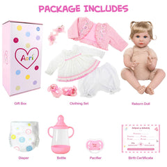 Poseable vinyl limbs of the Aori Reborn doll for easy dressing play.