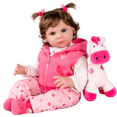 Aori Reborn Doll with hand-applied wig hair for realistic play and display.