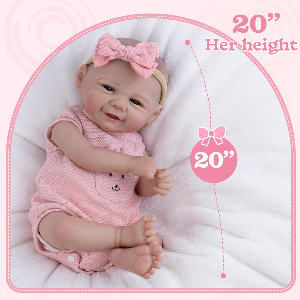 Aori reborn doll safety standards badge highlights non-toxic materials and durability