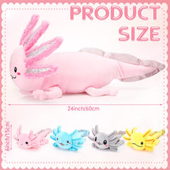Aoriher baby axolotl plush six inch in four colors for portable hugs and imaginative play.