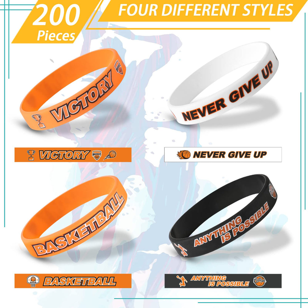 Aoriher basketball silicone bracelets in black for practice and events