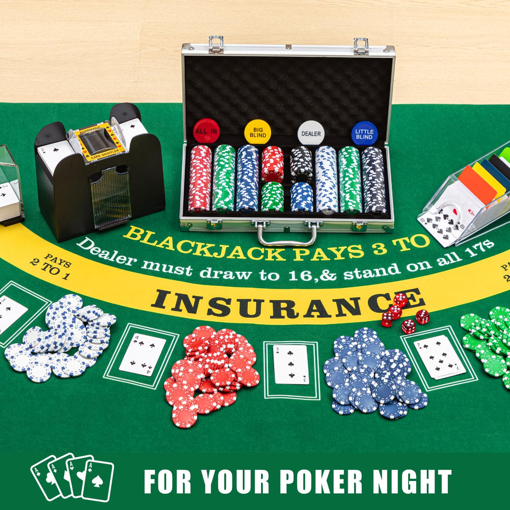 Aoriher blackjack felt layout facilitates smooth hands and clear station setup