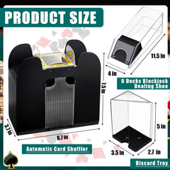 Aoriher blackjack shoe holding six-deck capacity on a clean, clear surface.