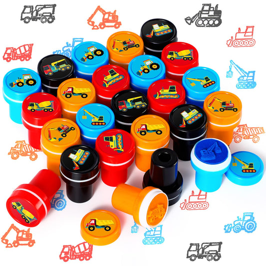 Aoriher construction trucks stamps pack for party favors and classroom activities.