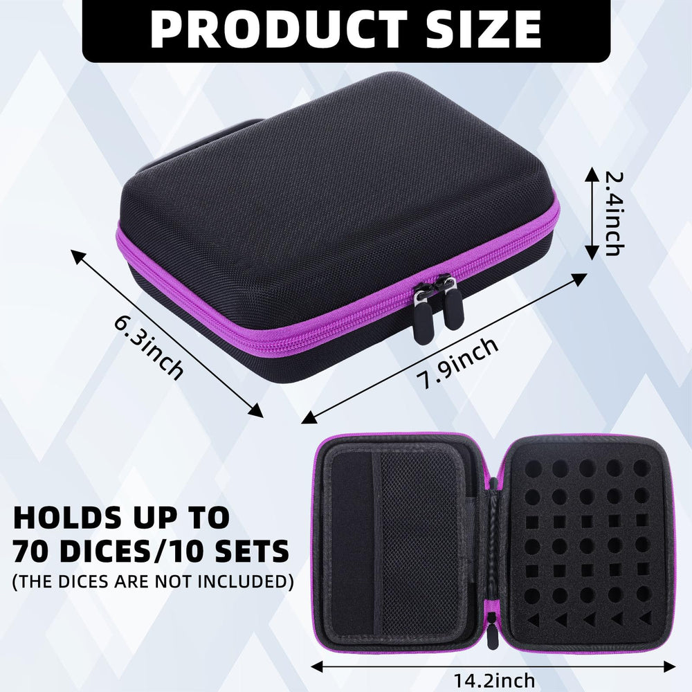 Aoriher dice case interior cushions protect dice during travel and play