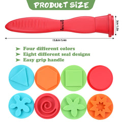 Aoriher triangle grip stampers square pattern encourages fine motor skills in young creators