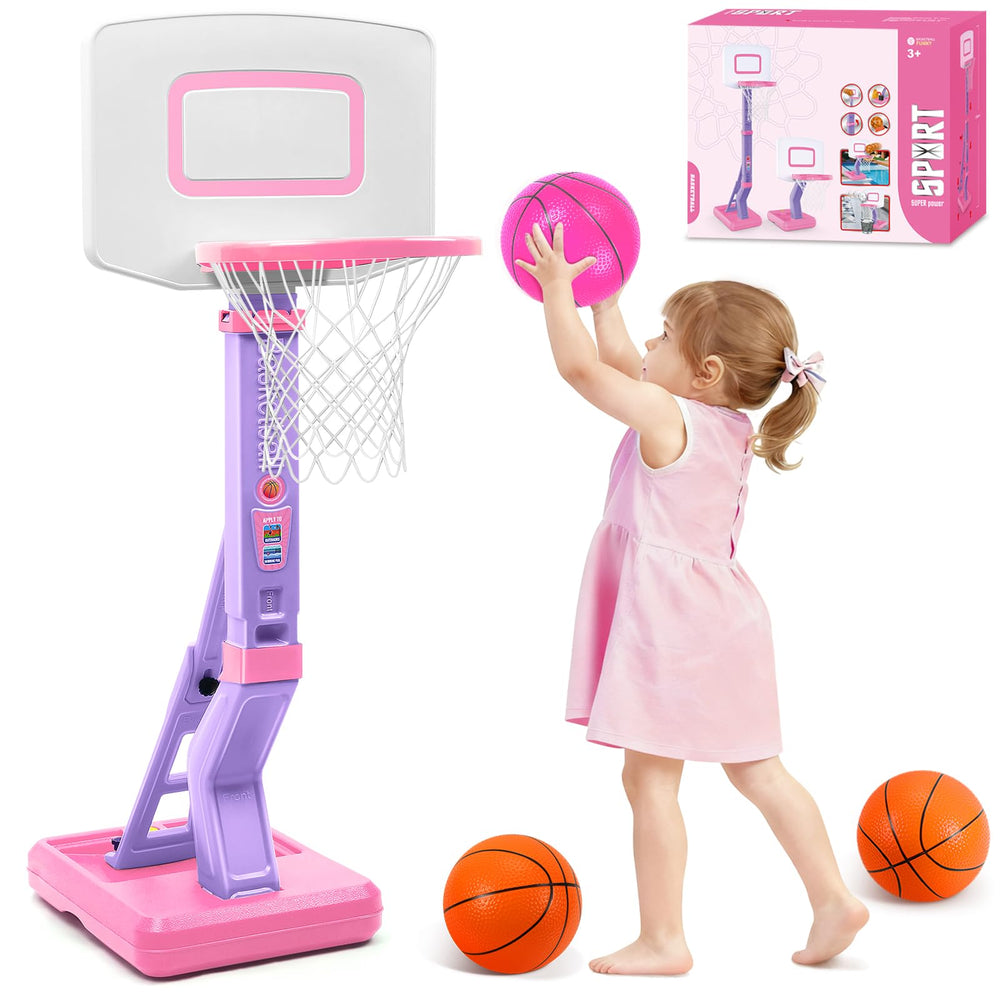 AOSPHYS toddler basketball hoop backboard and stable base for safe play