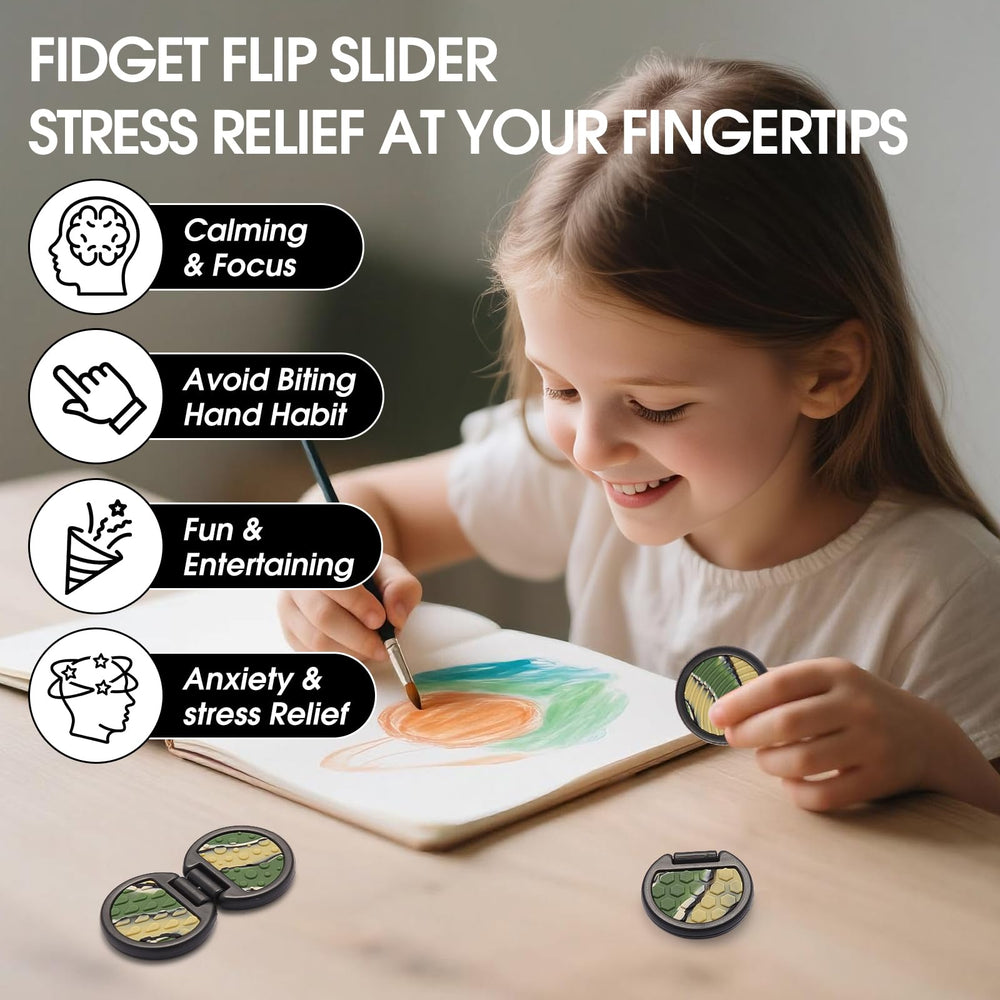 AOSTEONG fidget slider camo portable design fits pockets for on-the-go stress relief