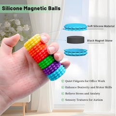 Aosteong stress balls showing magnetic connections for quick shaping and play.