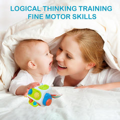 AotBlcer Busy Cube rotating gears boosts cognitive engagement and problem solving.