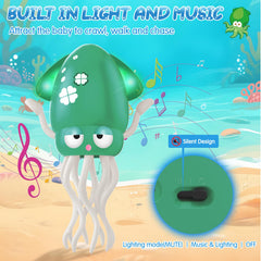 AOTIBO octopus toy green obstacle-sensor guiding smooth play