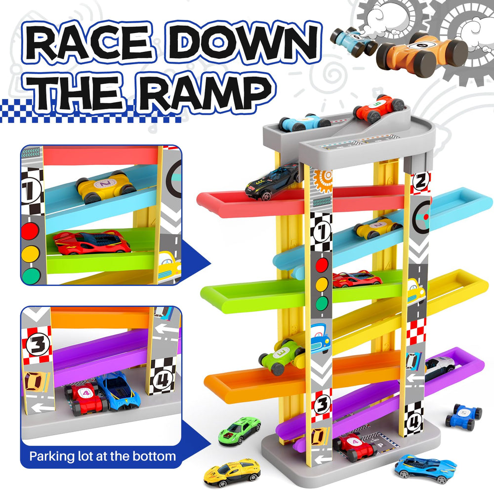 Aotipol spinning tops pack ready to glide along tracks for sensory play