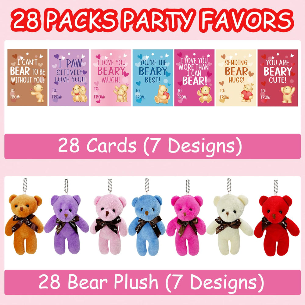AouEtnay mini stuffed bears close-up soft and inviting for plush toy collections.