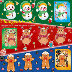 Aowplc Christmas stickers featuring gingerbread characters for decorating treats and cards.