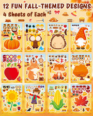 Aowplc pumpkin face stickers: cheerful pumpkin designs for parties and DIY crafts.
